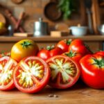 Corazones de tomate en fermentación