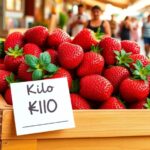 Precio del kilo de fresas en el mercado